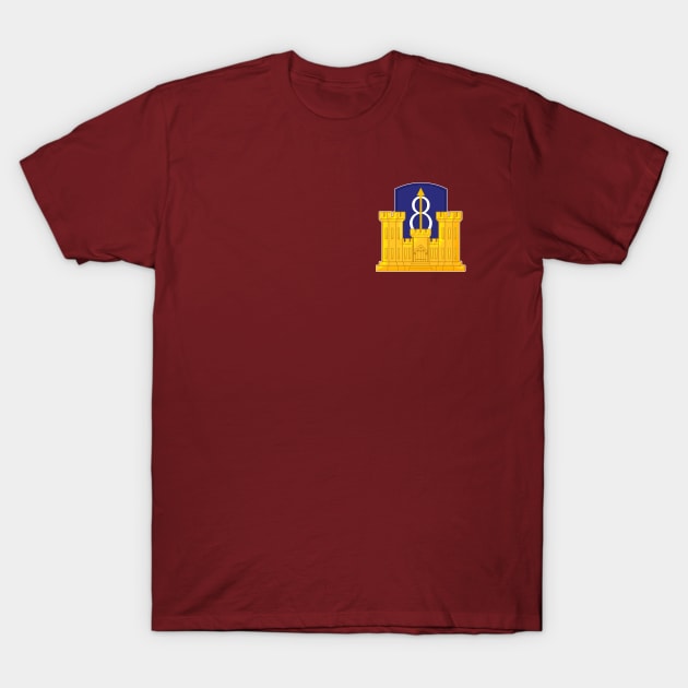 8th Infantry with Engineer Castle T-Shirt by MilitaryVetShop